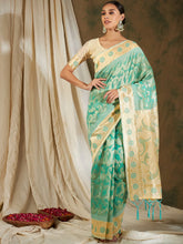 Womens Fashion Ethnic Sea Green Color Sarees-MLSHWSA1195SGR0ONE